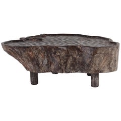 Organic Form Coffee Table with Cat's Tongue Pattern