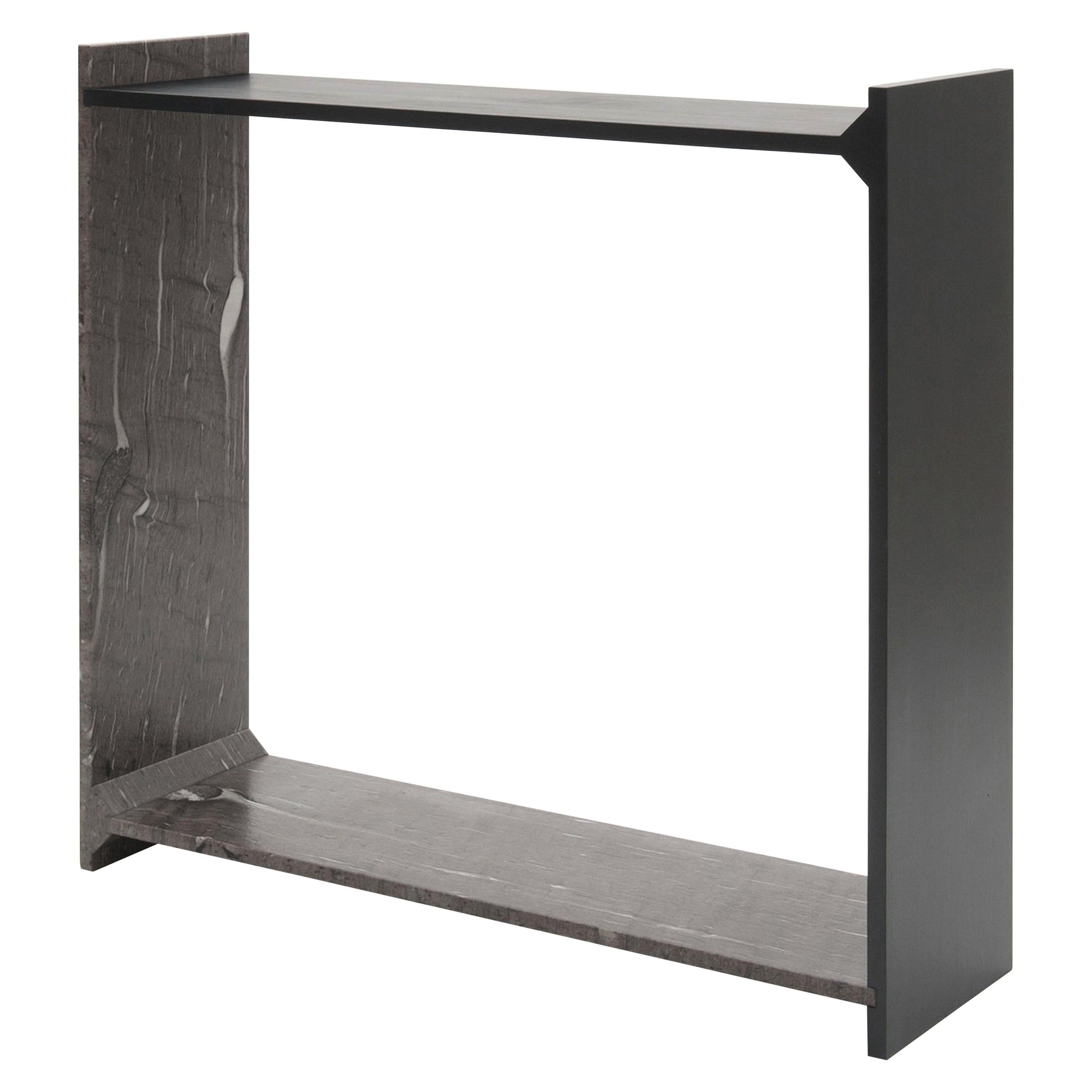 Organic Form Dark Brown Marble Side Table 100 by Frédéric Saulou