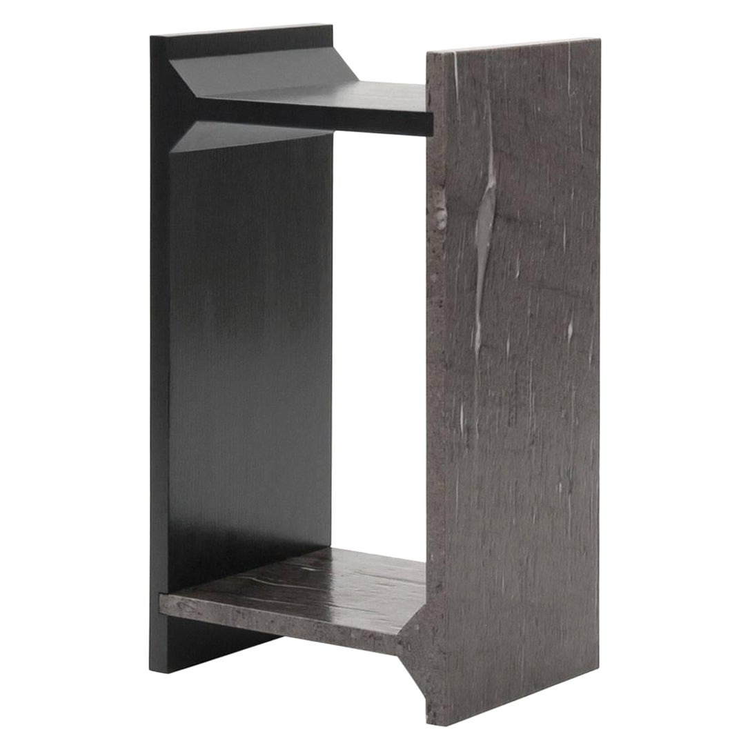 Organic Form Dark Brown Marble Side Table 55 by Frédéric Saulou