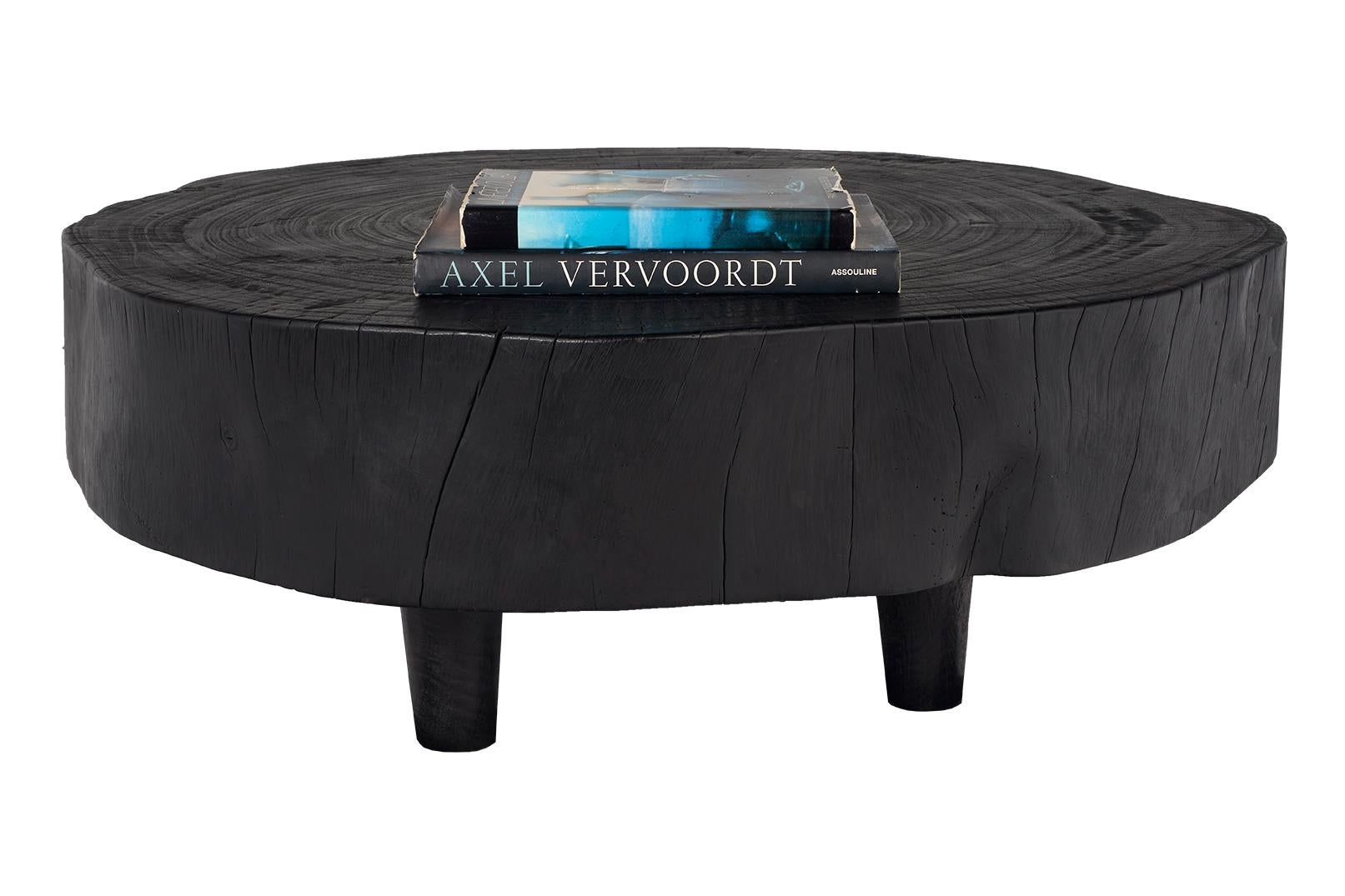 Organic Form Ebonized Lychee Wood Coffee Table 1