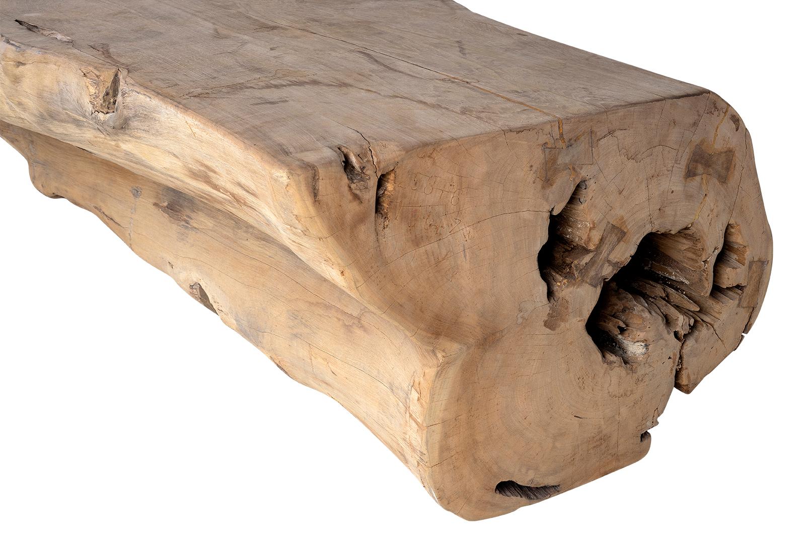 Organic Form Lychee Wood Couchtisch im Zustand „Gut“ im Angebot in Dallas, TX