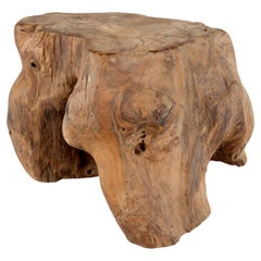 Organic Form Lychee Wood Side Table 