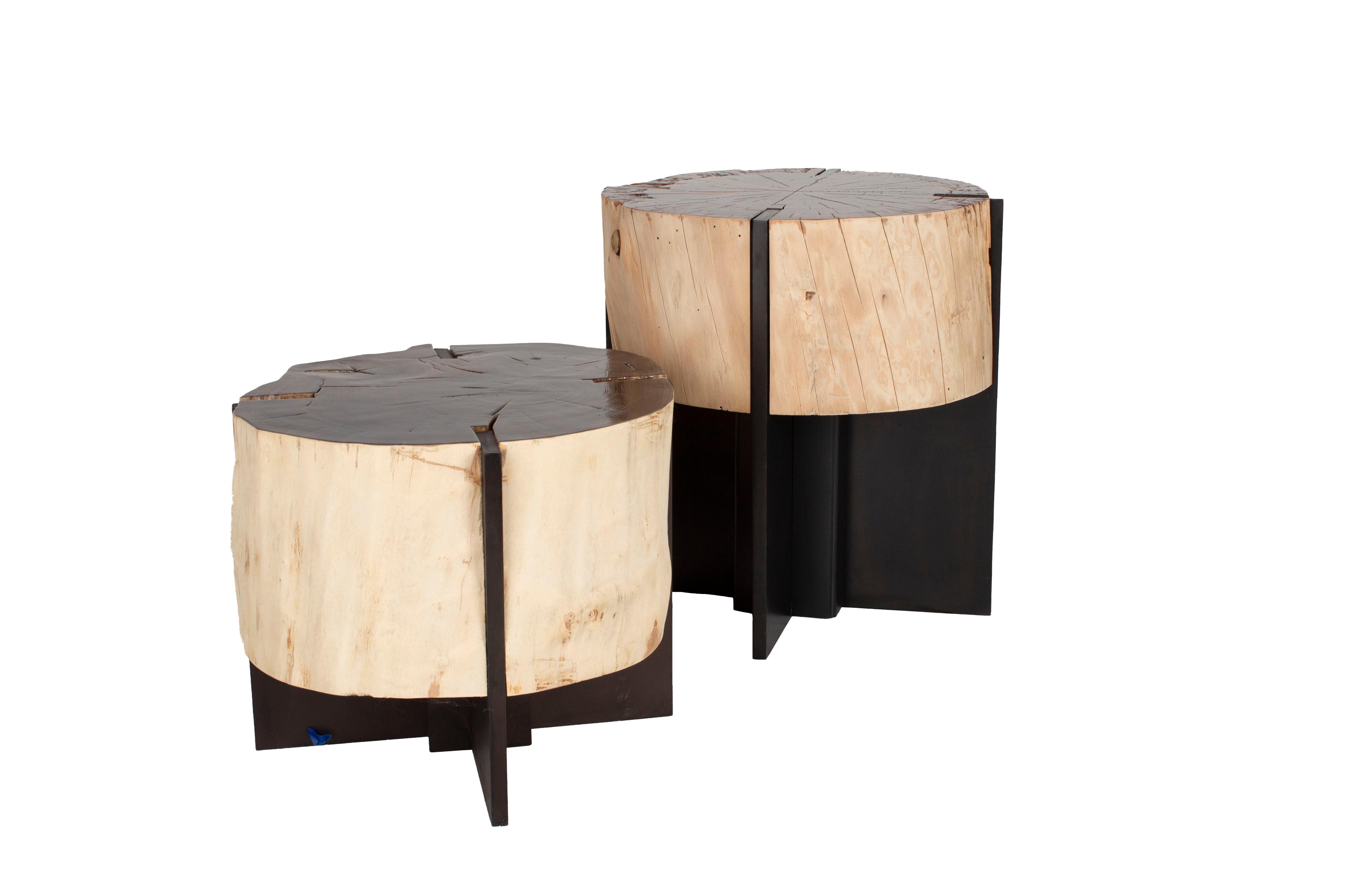 Contemporary Organic Form Oak Side Table Medici Gardens Florence, Italy For Sale