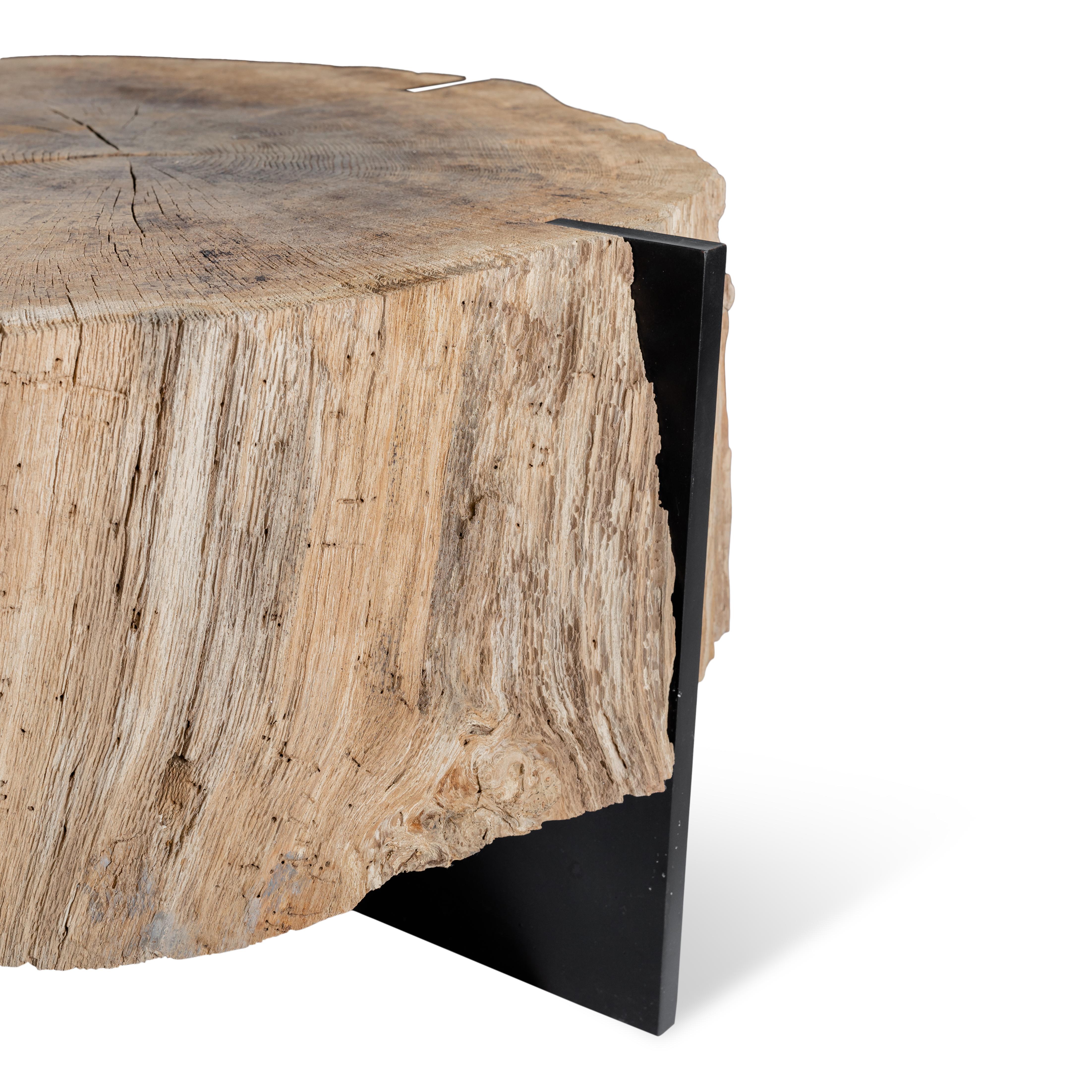 Organic Form Oak Side Table Medici Gardens Florence Italy For Sale 1
