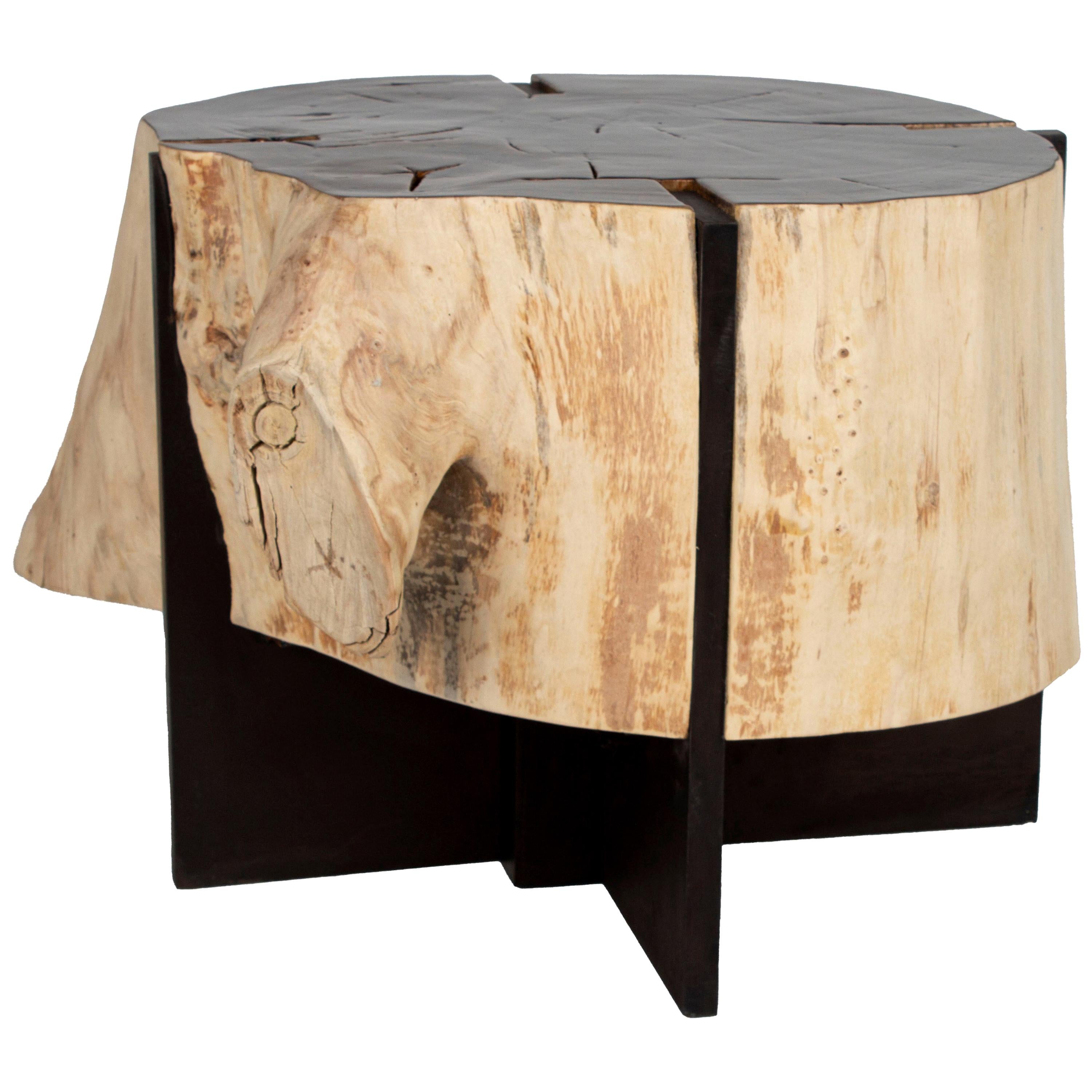 Organic Form Oak Side Table Medici Gardens Florence, Italy For Sale