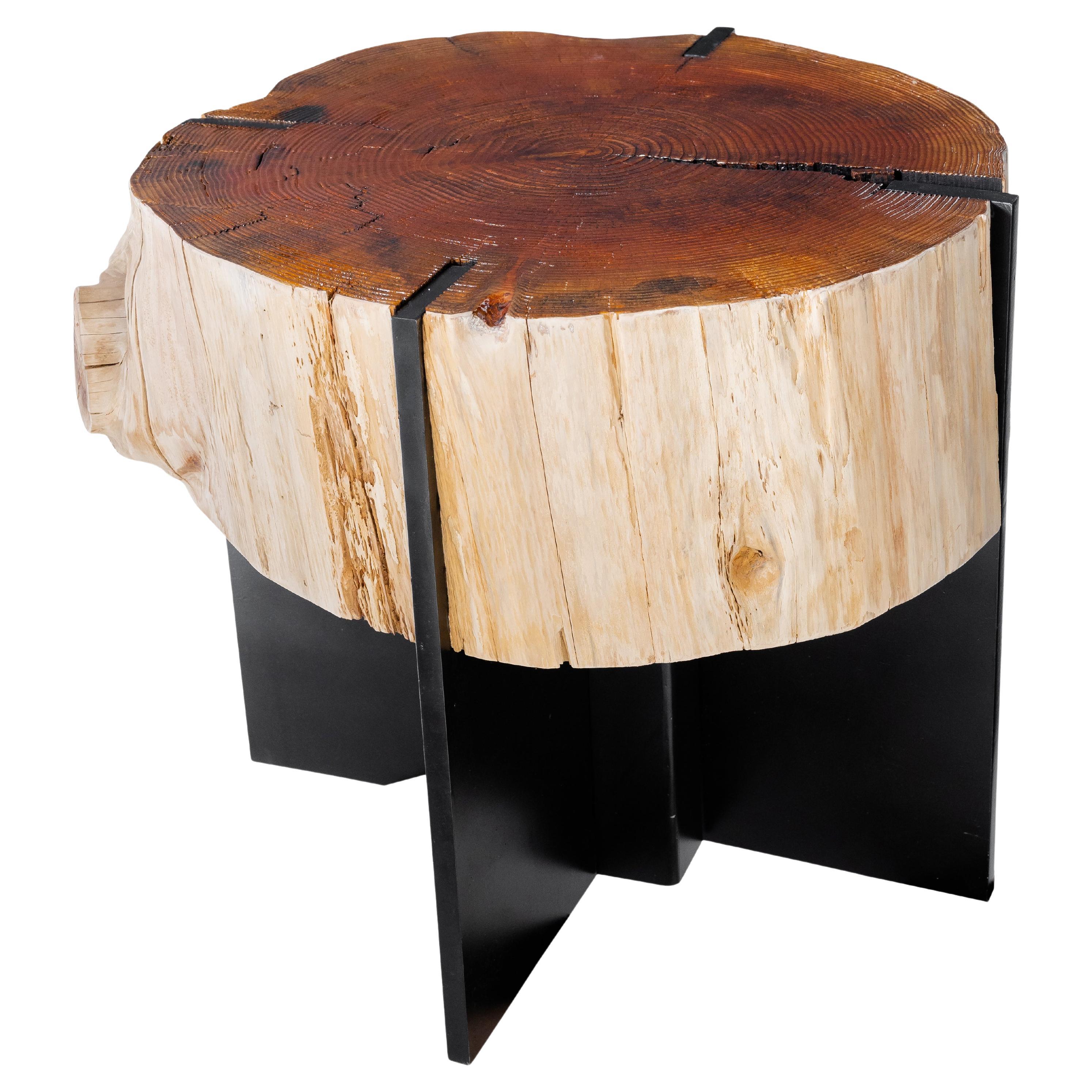 Organic Form Oak Side Table Medici Gardens Florence Italy For Sale