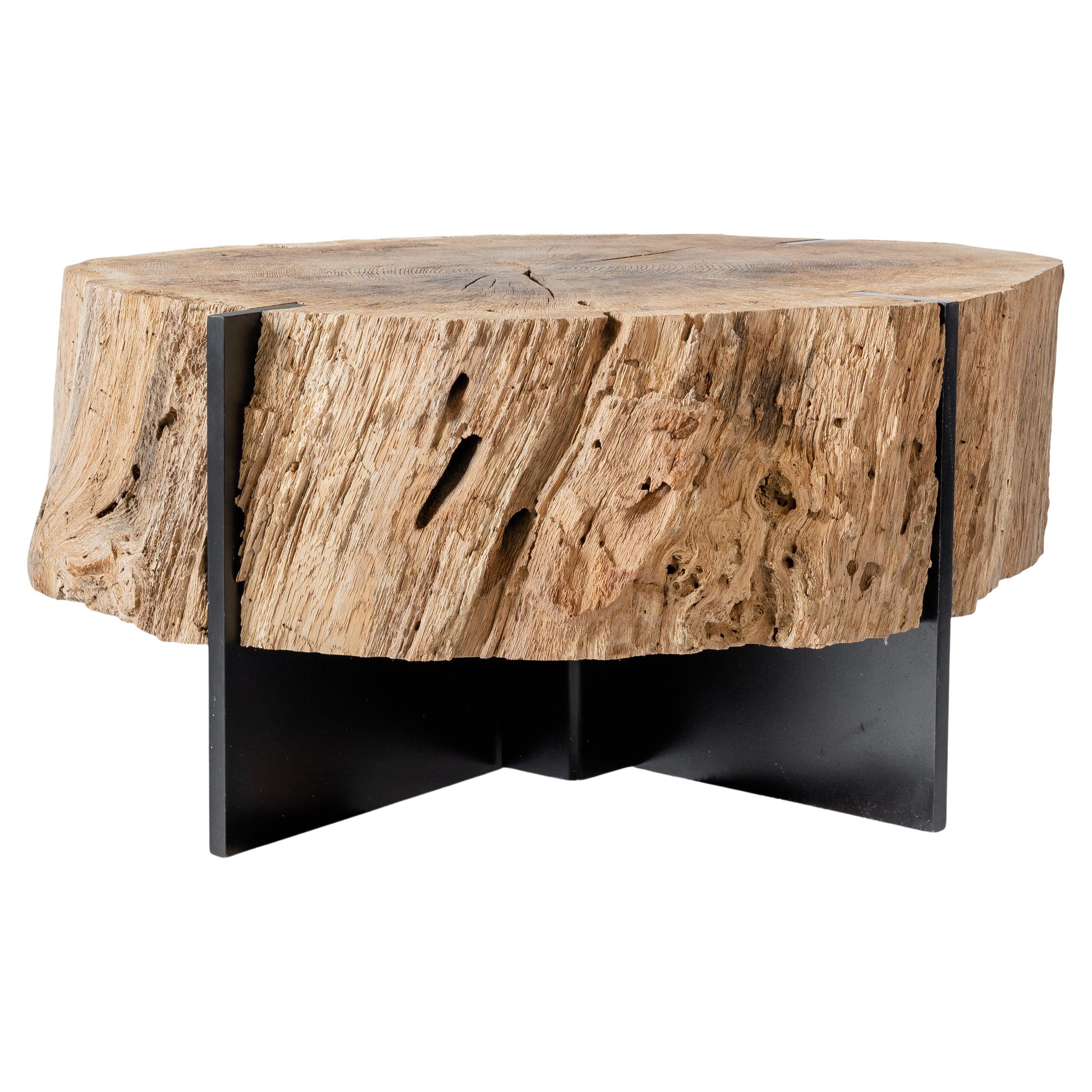 Organic Form Oak Side Table Medici Gardens Florence Italy For Sale