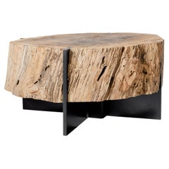 Organic Form Oak Side Table Medici Gardens Florence Italy