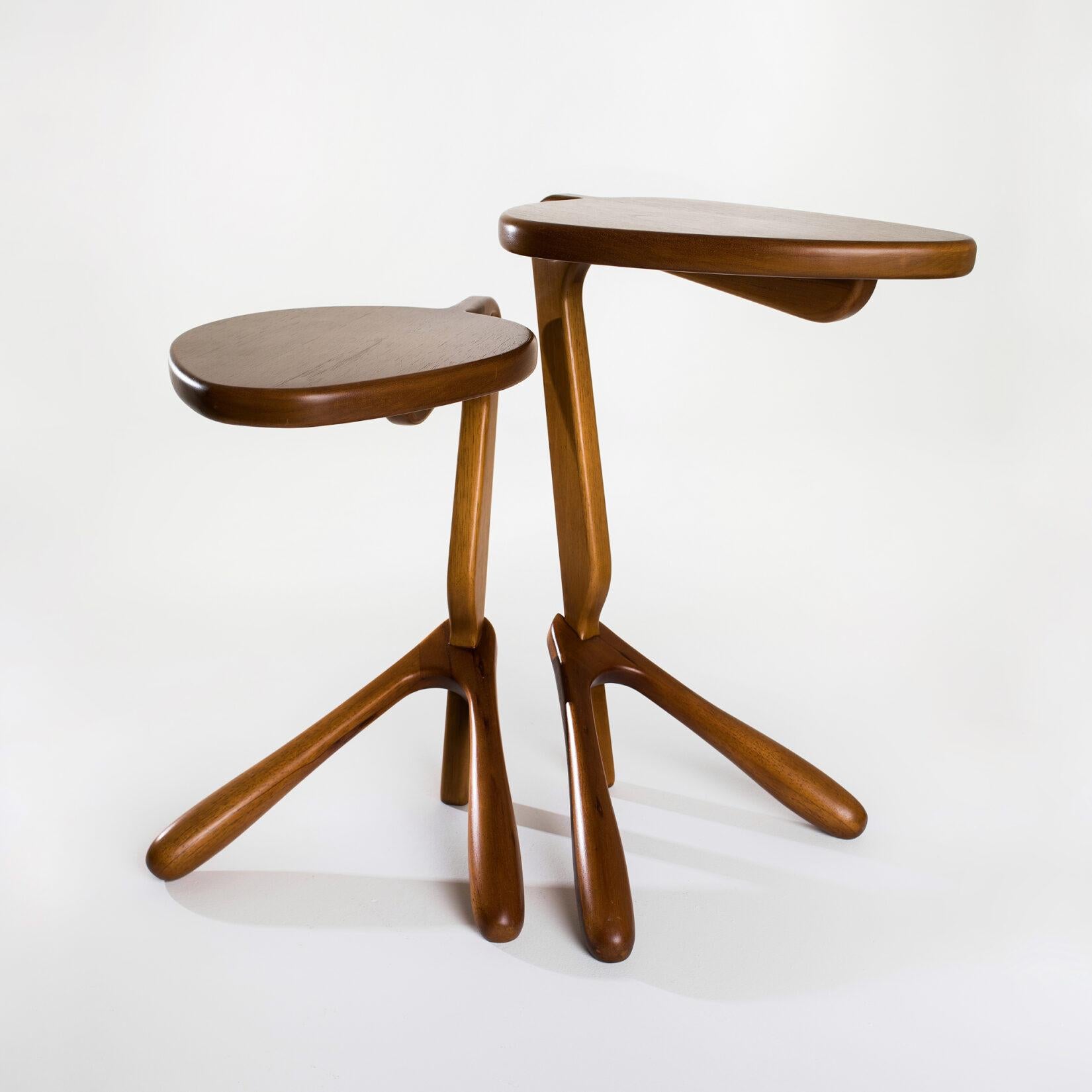 XXIe siècle et contemporain Table d'appoint Organic Form - Broto, MEDIAN size Dark Brown Wood  en vente