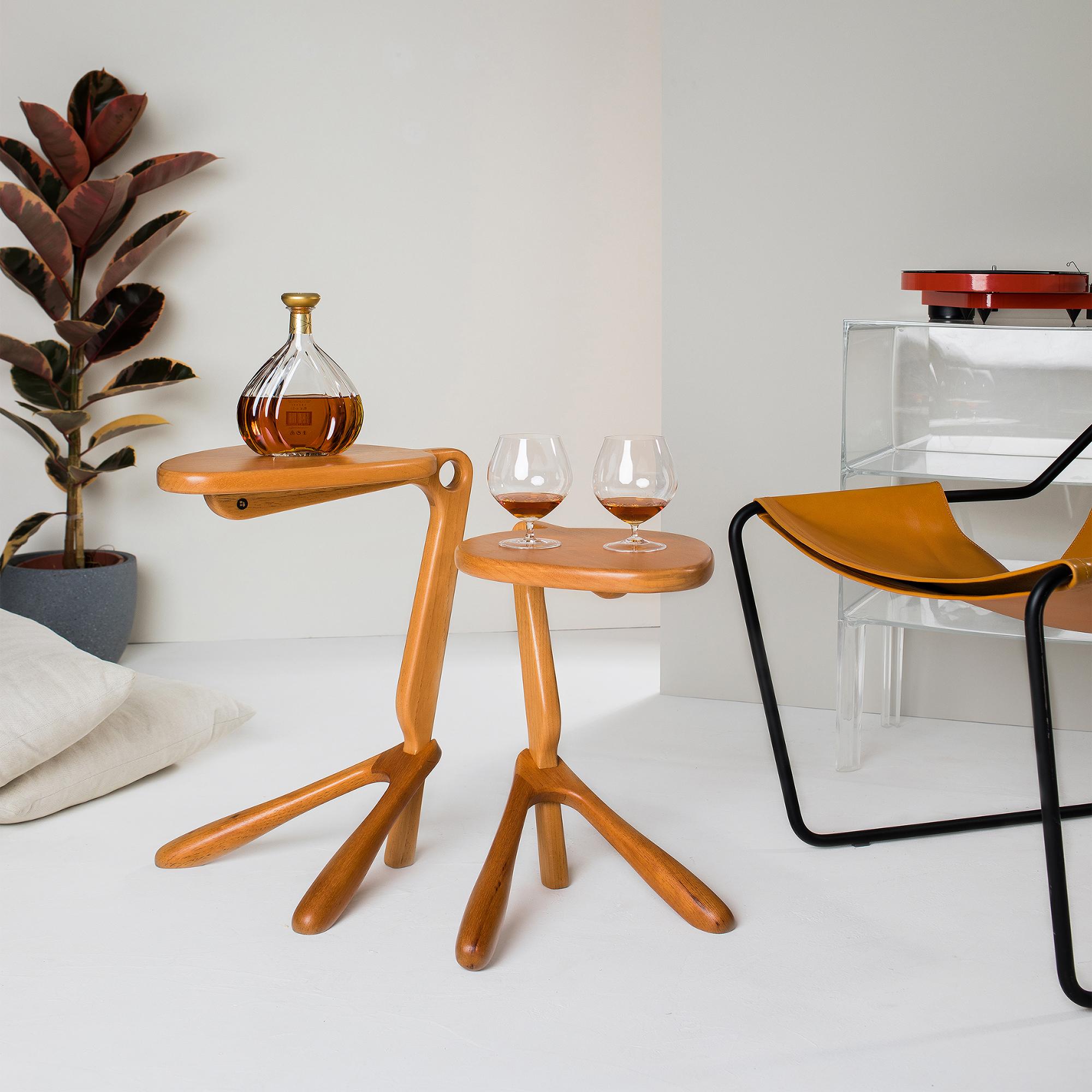 Lightweight and available in two sizes, with varying heights and tabletop designs, Broto side tables can be easily transported between spaces, accommodating a variety of usage needs. Whether used together or individually, these side tables add