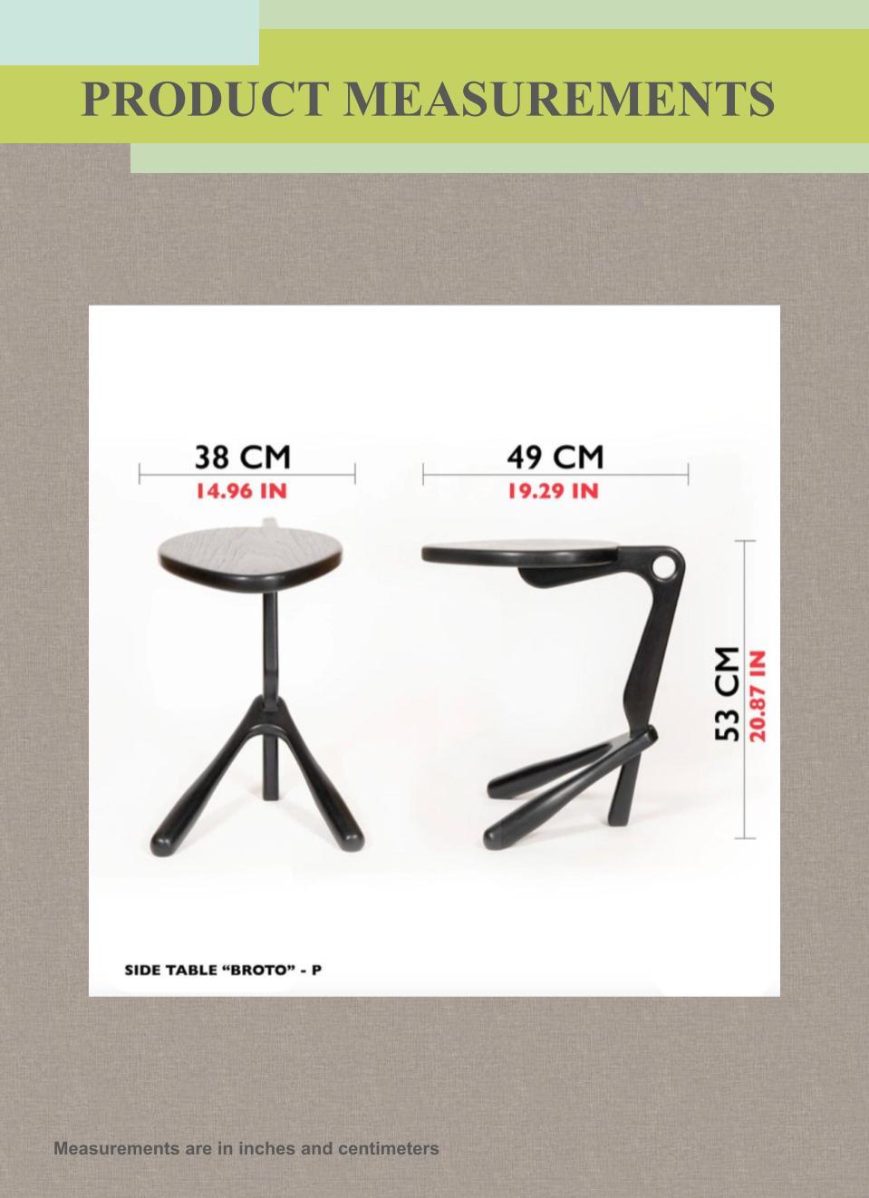 Hardwood Organic Form Side Table - Broto, SMALL size. For Sale