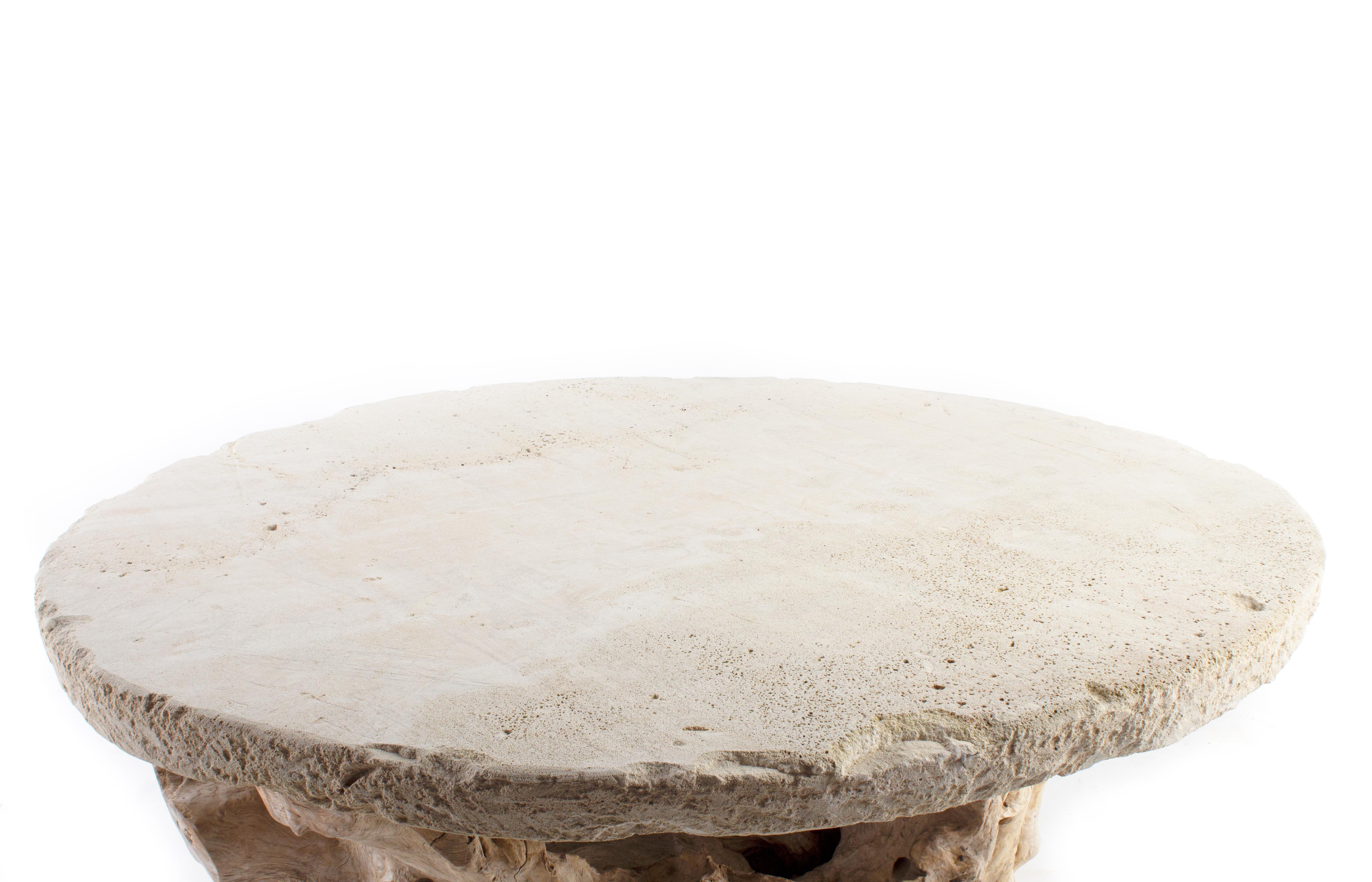 Rustic Organic Form Teak Root Base