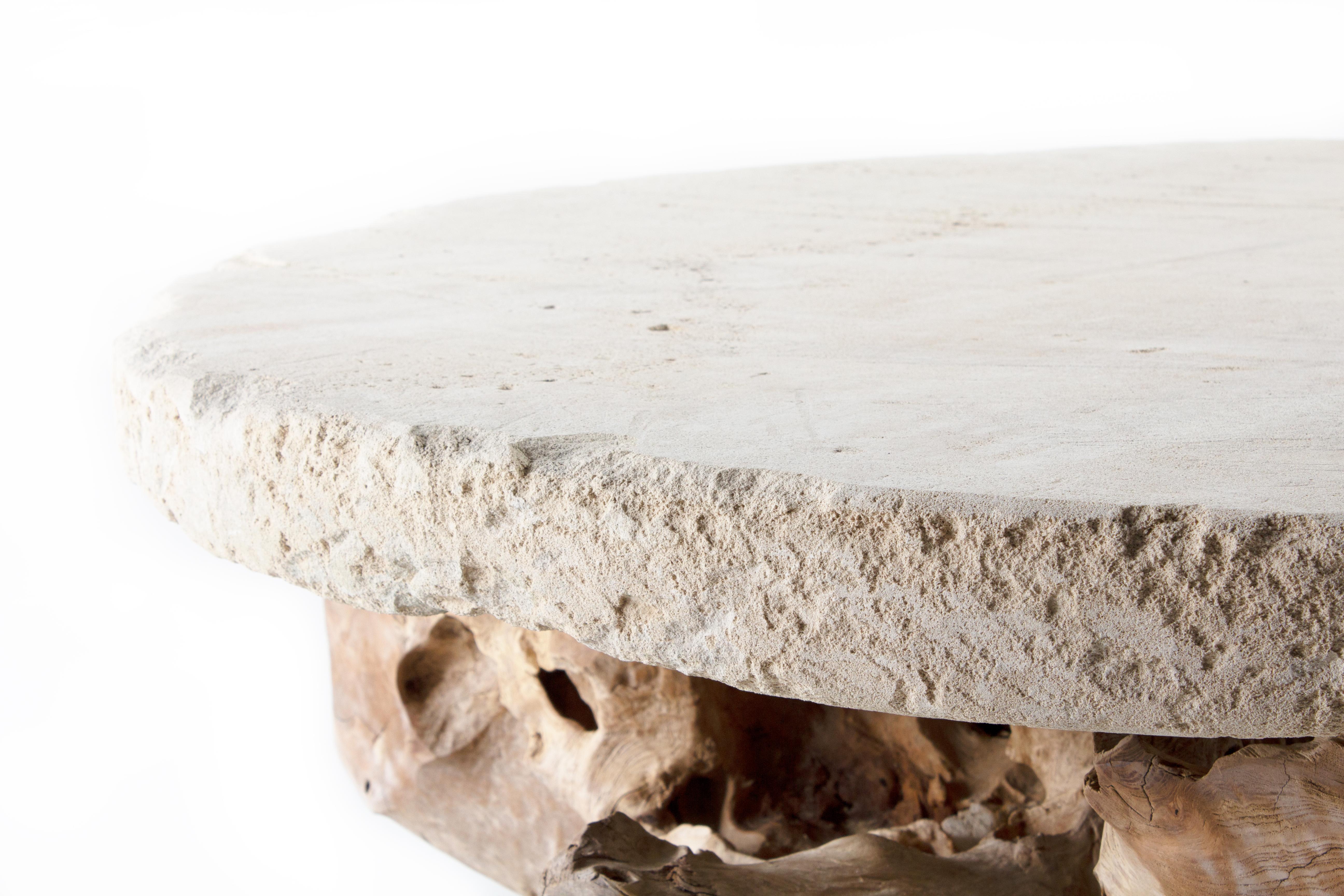 Organic Form Teak Root Base In Good Condition In Dallas, TX