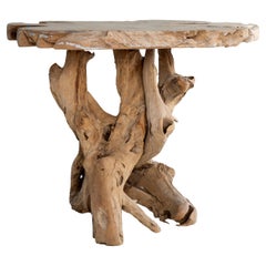 Organic Form Teak Wood Bar Table 