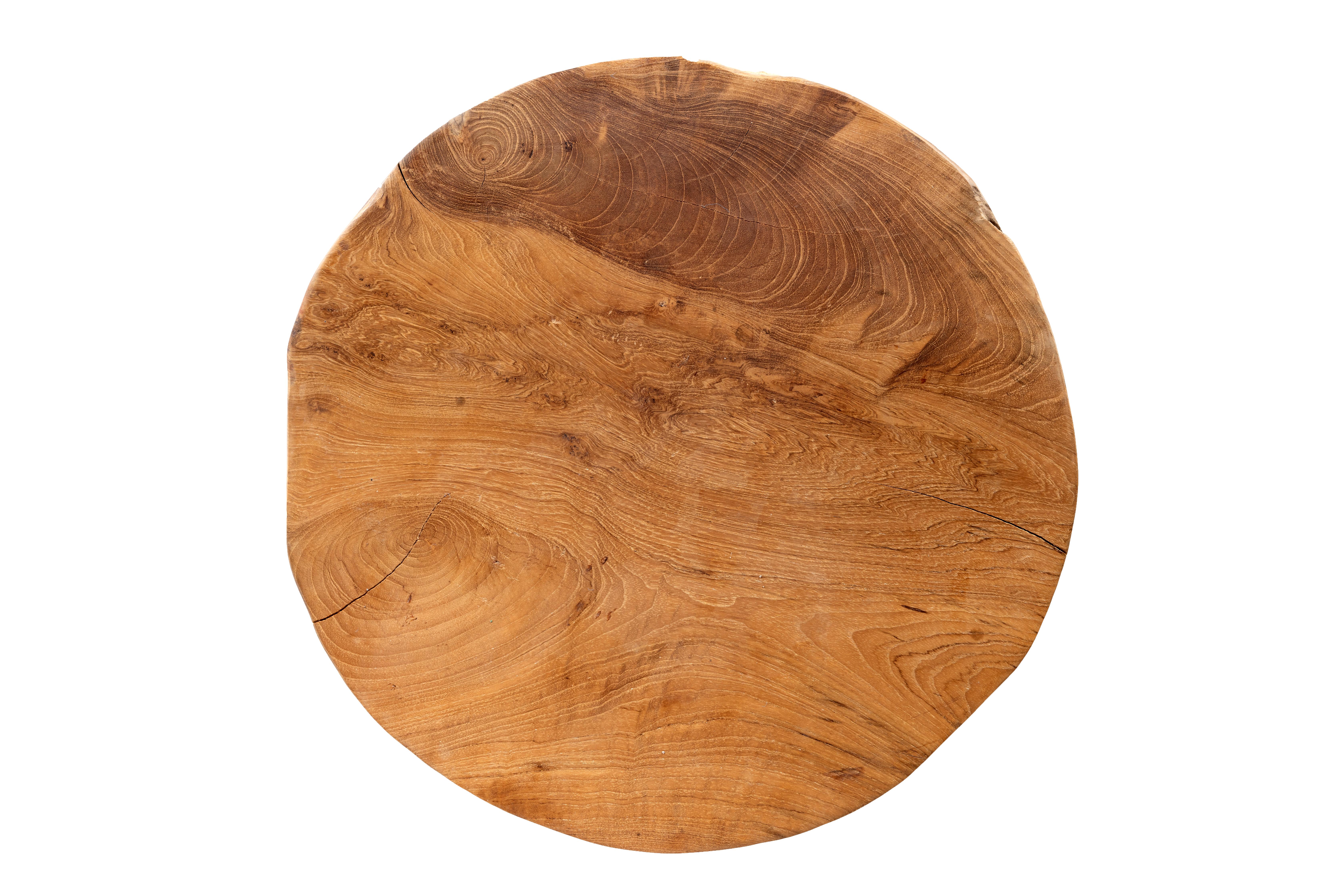 Organic Modern Organic Form Tropical Hardwood End Table  For Sale