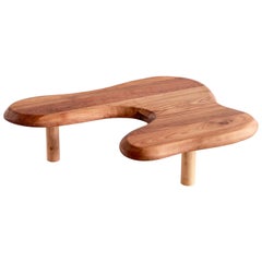 Organic Freeform Coffee Table in Solid Elm, France, 1970s