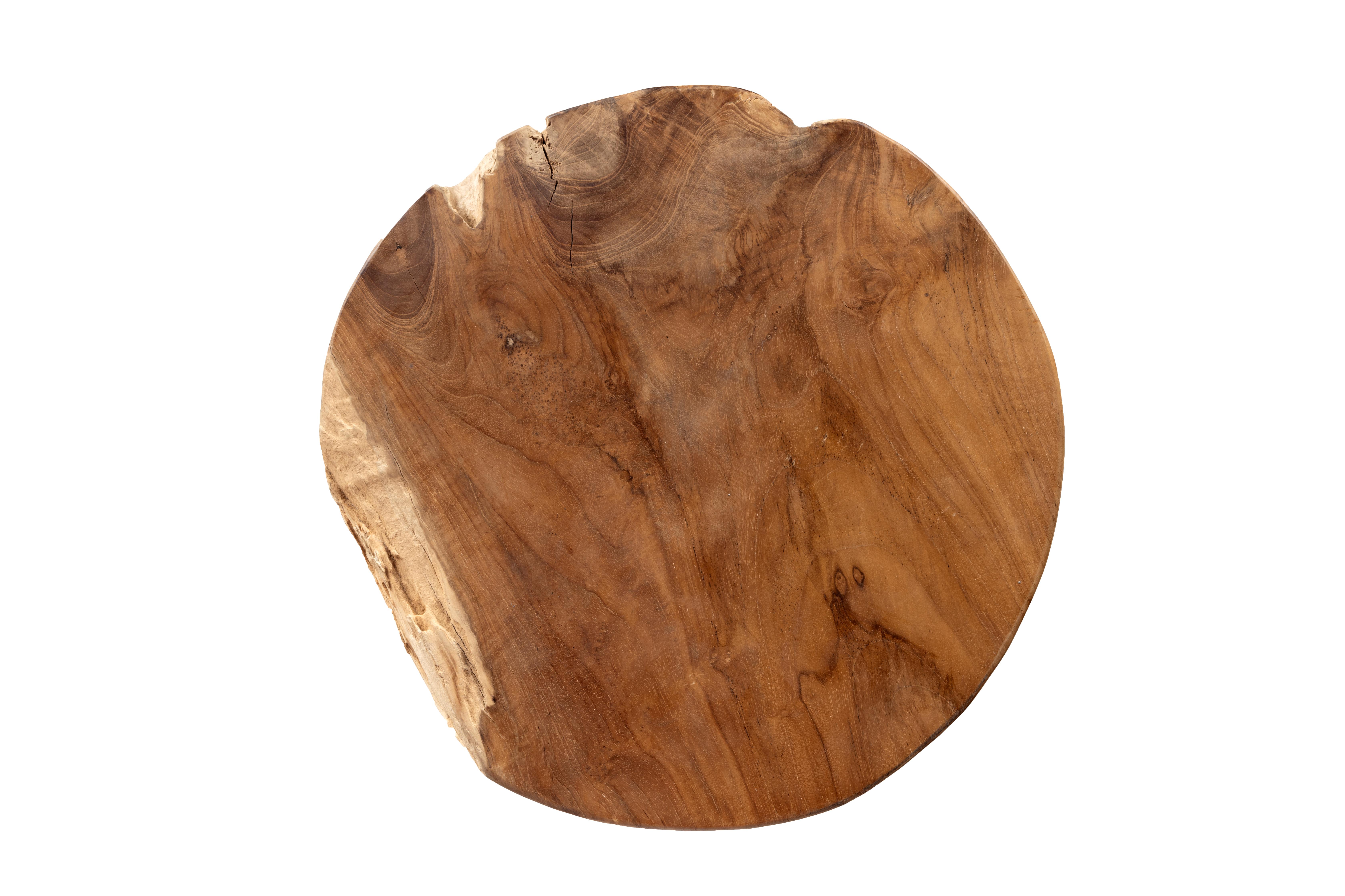Organic From Tropical Hardwood End Table In Good Condition For Sale In Dallas, TX