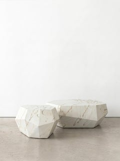 Organic geometric Estremoz Three Rocks medium coffee table by InsidherLand