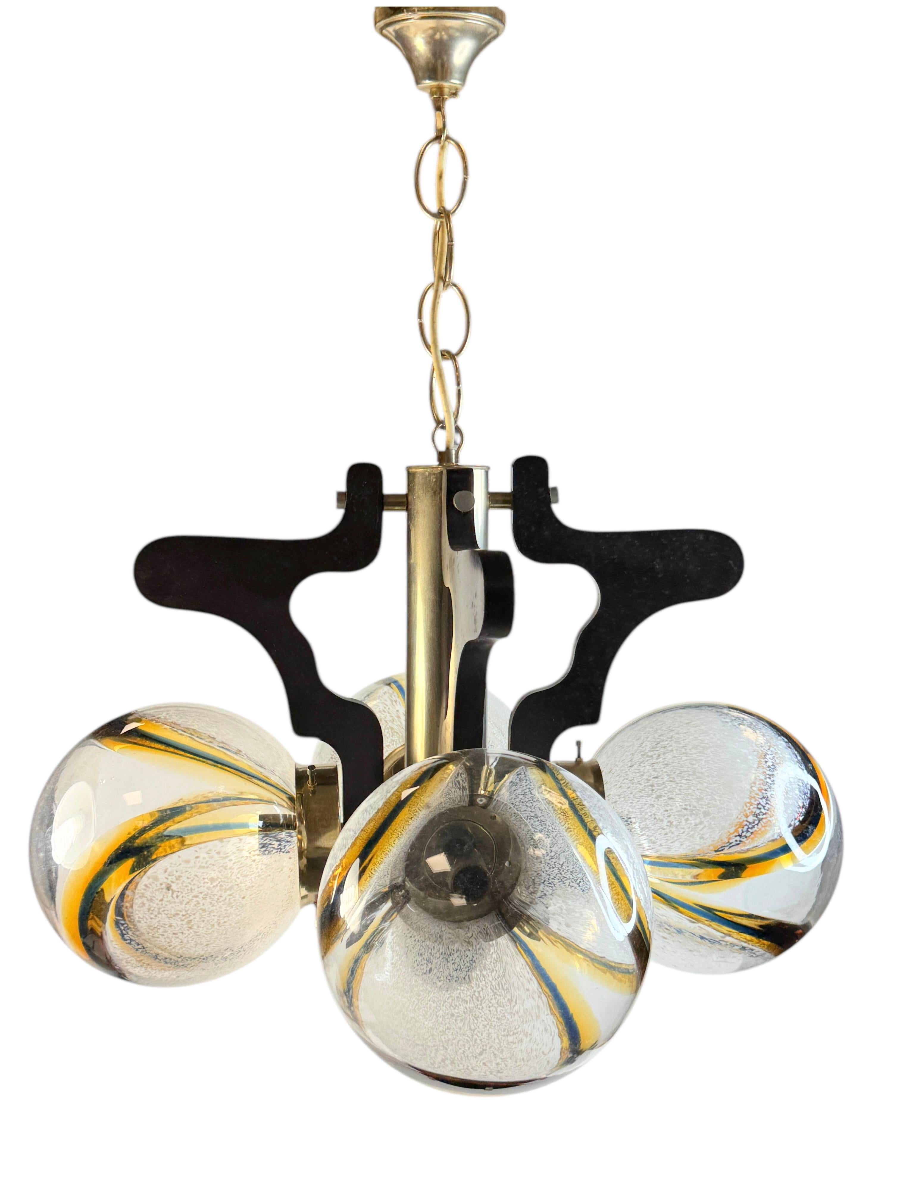 Lámpara de cristal orgánico Ball & Wood de Mazzega Italia, vintage años 60 en Bueno estado para la venta en Nuernberg, DE