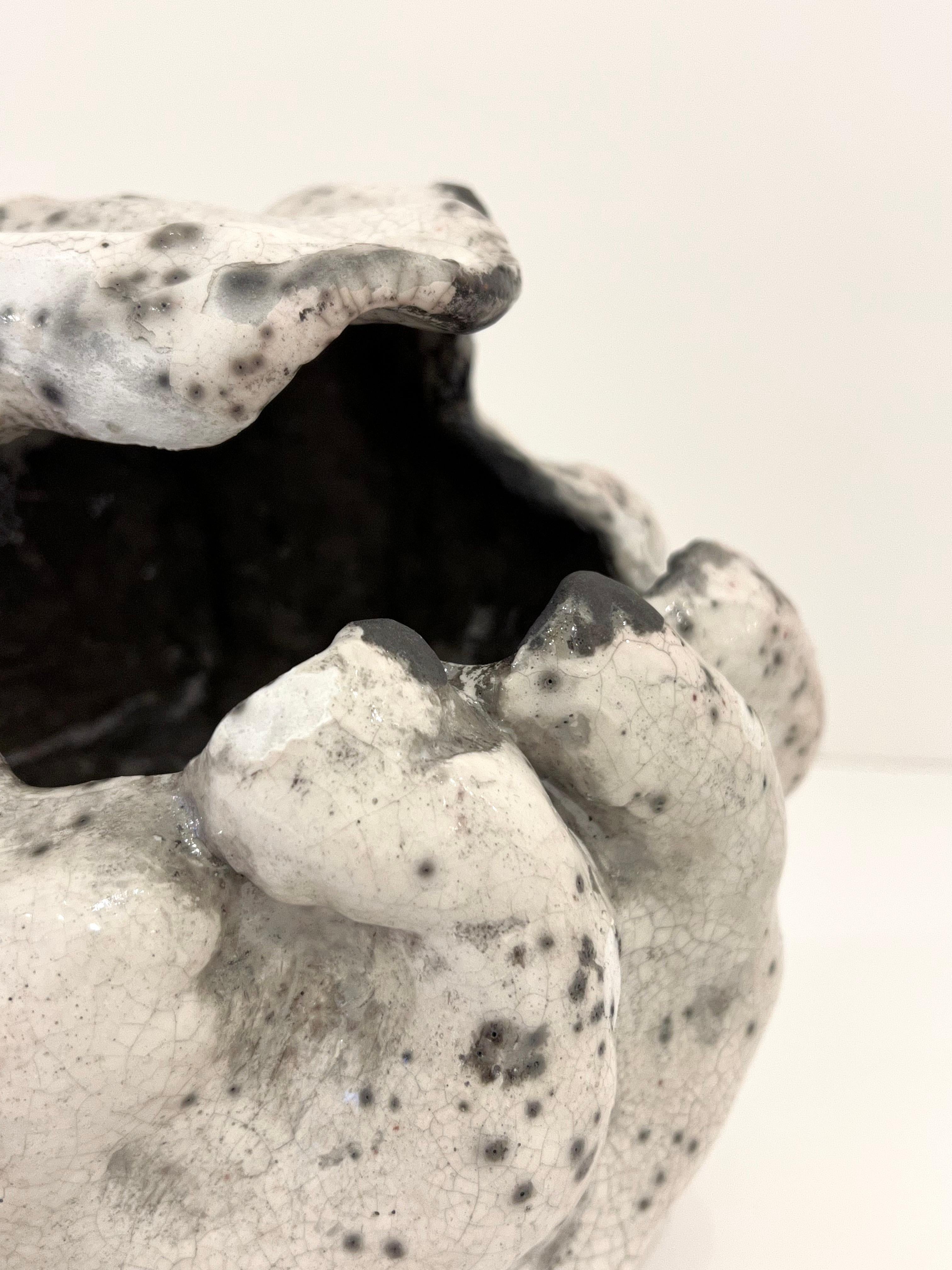 Ceramic Organic Glazed Vessel by Henrik Folsgaard For Sale