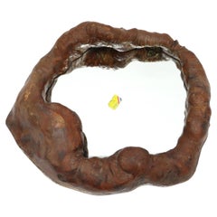 Espejo orgánico de madera nudosa