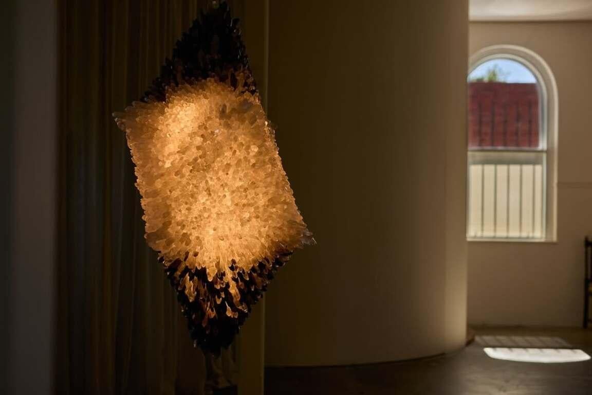 Organic Gradient Cluster of Crystal Large Pendant Light by Christopher Boots For Sale 7