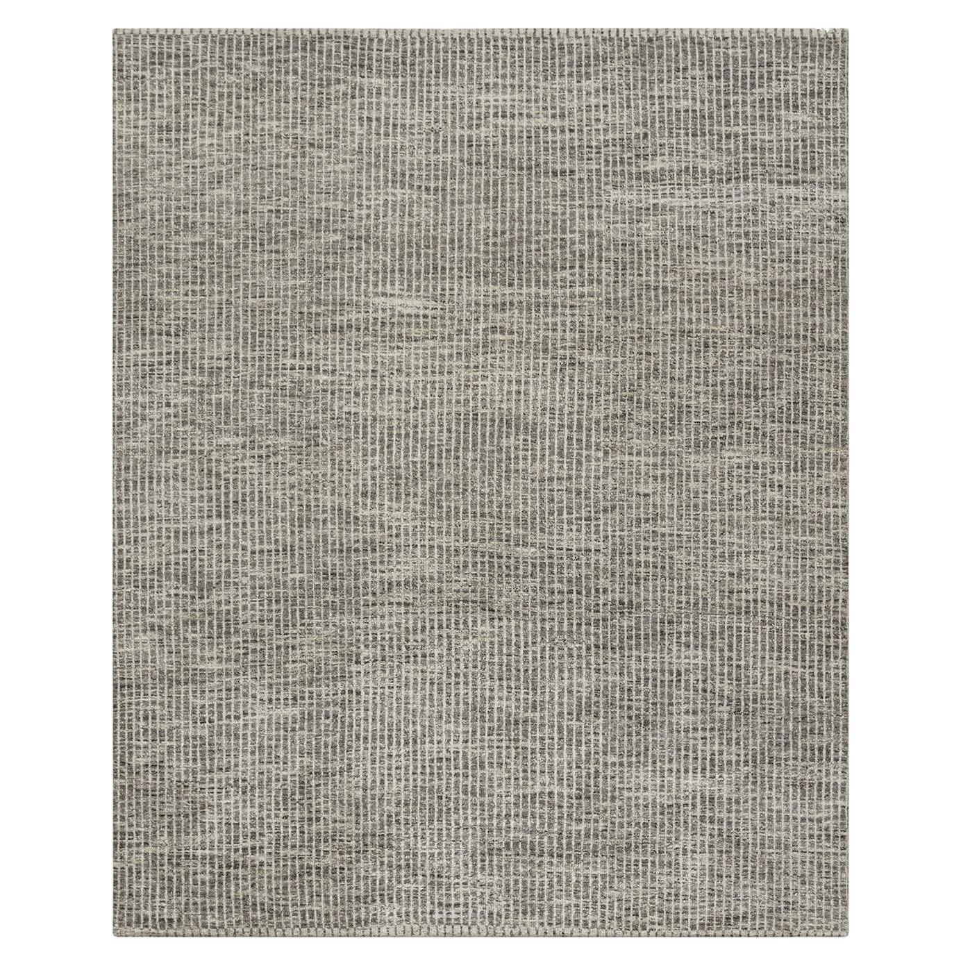 Organischer grauer Contemporary-Teppich Night