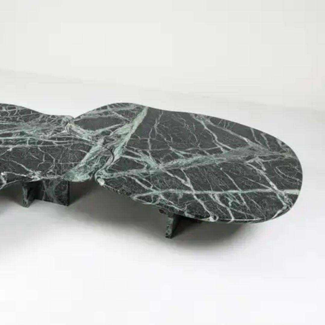 Indian ORGANIC GREEN MARBLE COFFEE TABLES - Set of two For Sale