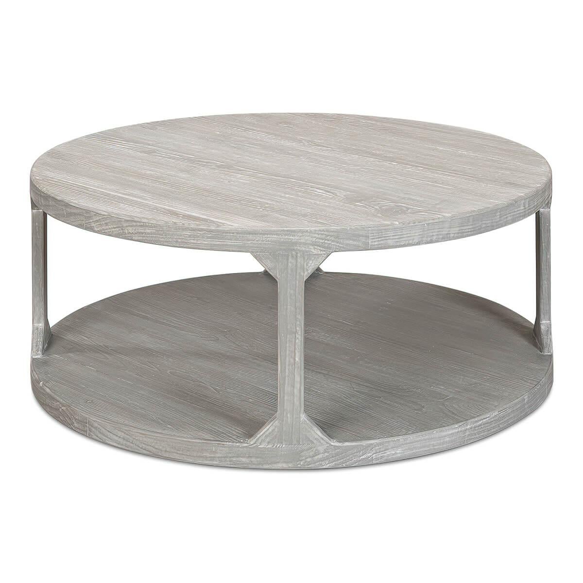 high quality round art coffee table charcoal gray