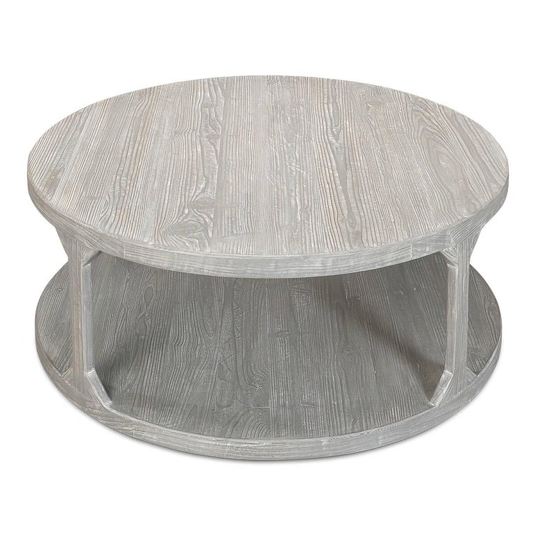 Organic Grey Round Coffee Table For Sale at 1stDibs