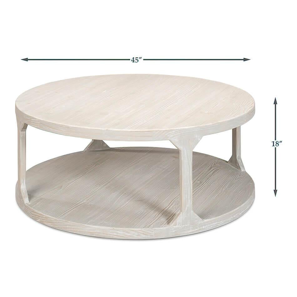 Round gray sale wash coffee table