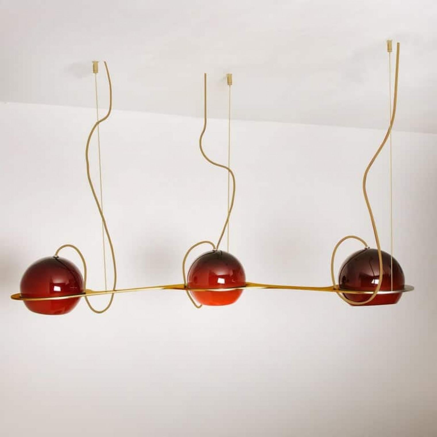 Organic Hand Blown 1 Glass Boules Eye Light Fixture, Made to Order For Sale 5