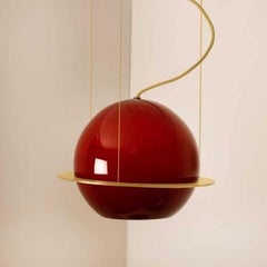 Organic Hand Blown 1 Glass Boules Eye Light Fixture, Made to Order