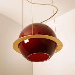 Organic Hand Blown 1 Glass Boules Eye Light Fixture, Made to Order