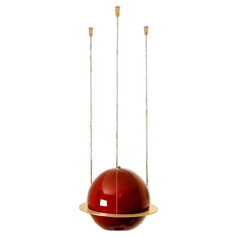 Organic Hand Blown 1 Glass Boules Eye Light Fixture, Made to Order For Sale