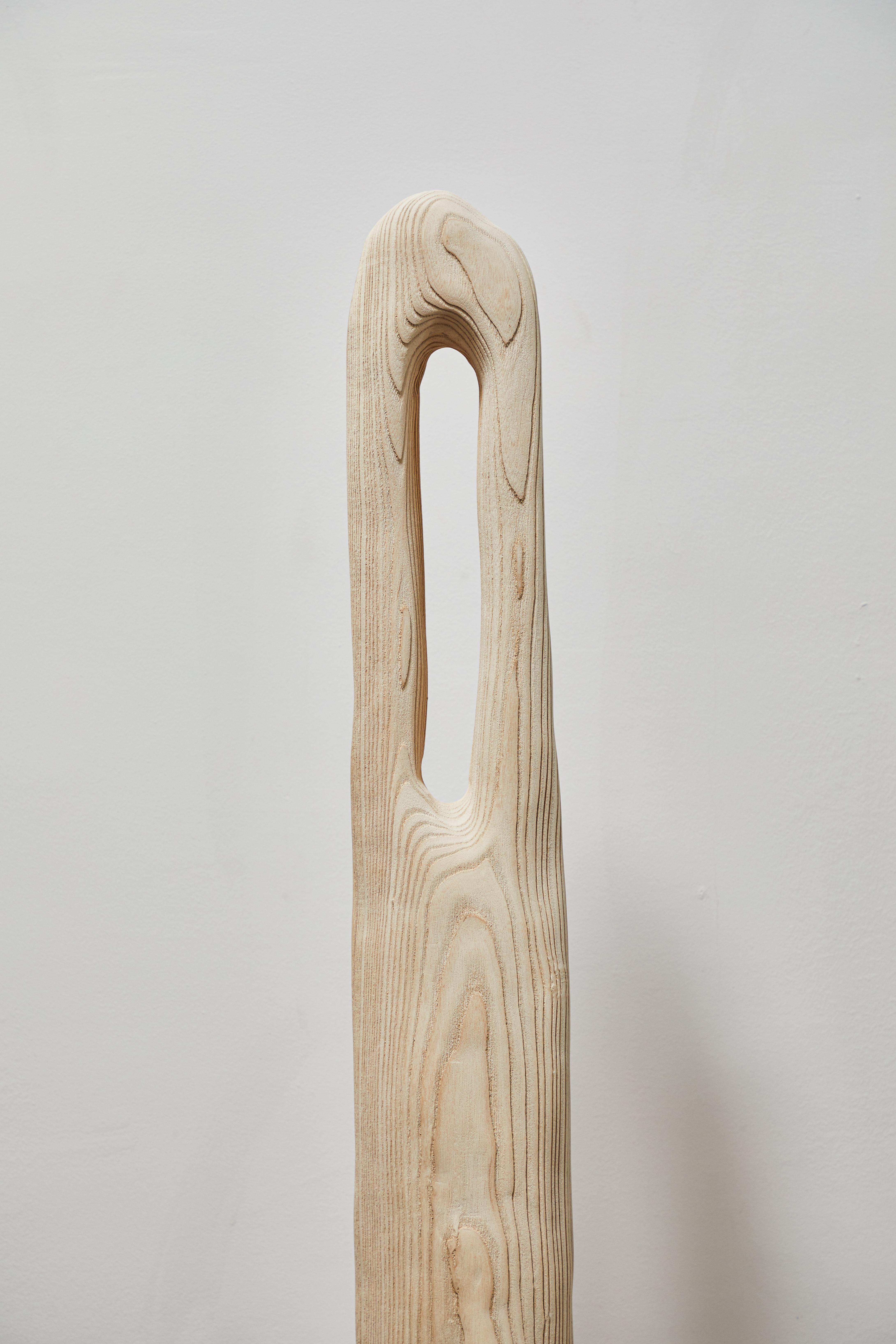 Organic hand carved freestanding sculpture in sandblasted ash. Made in the USA by Casey McCafferty. 

Pictures shown of this sculptural piece are a depiction what yours could look like. 

This piece is a one of a kind, one of one. 

Available