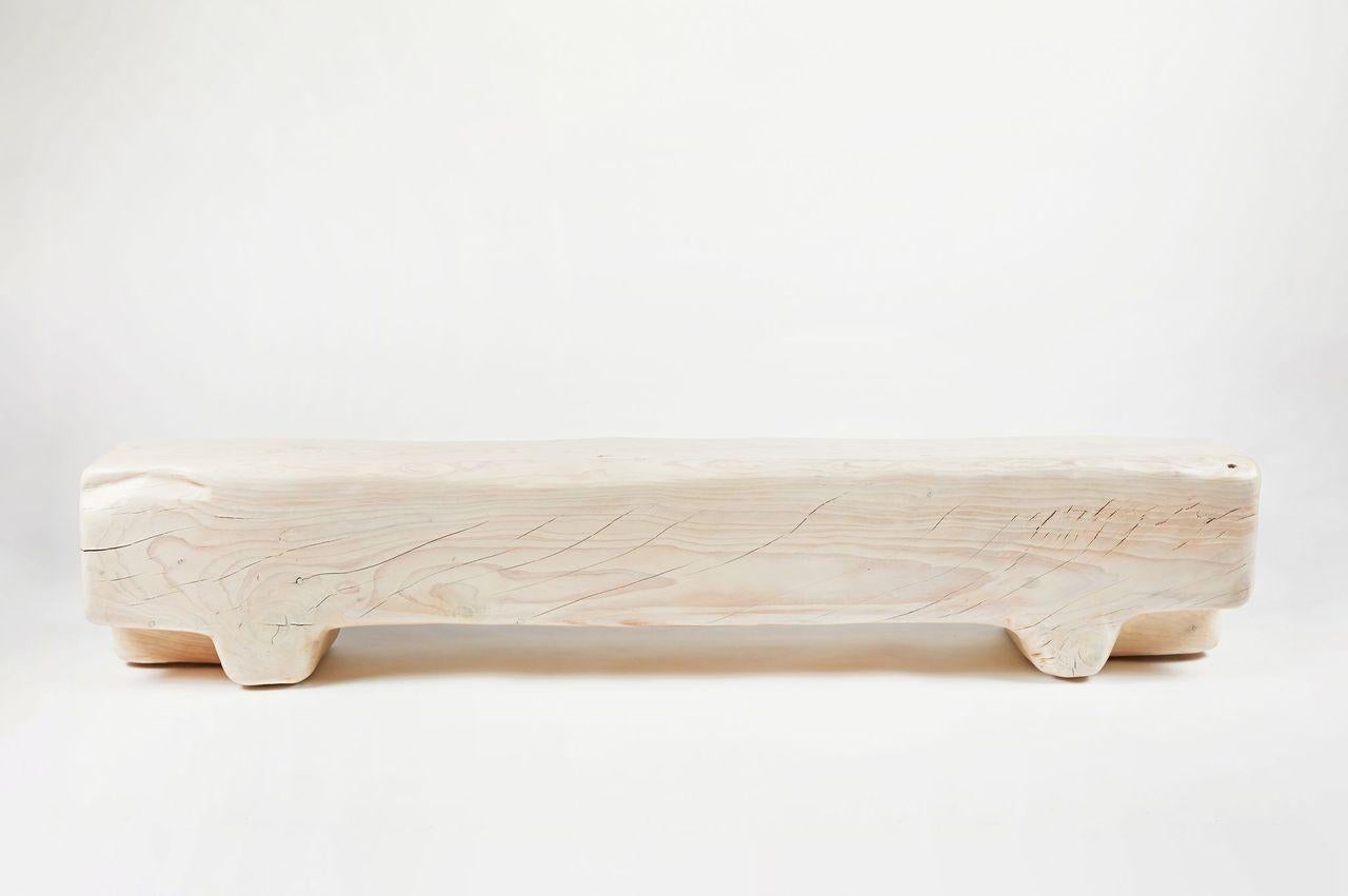 Organic hand carved sculptural Bench in White washed Cedar. Made in the USA by Casey McCafferty. 

016 series sculpted from Cedar

Pictures shown of this sculptural piece are a depiction what yours could look like. 

This piece is a one of a