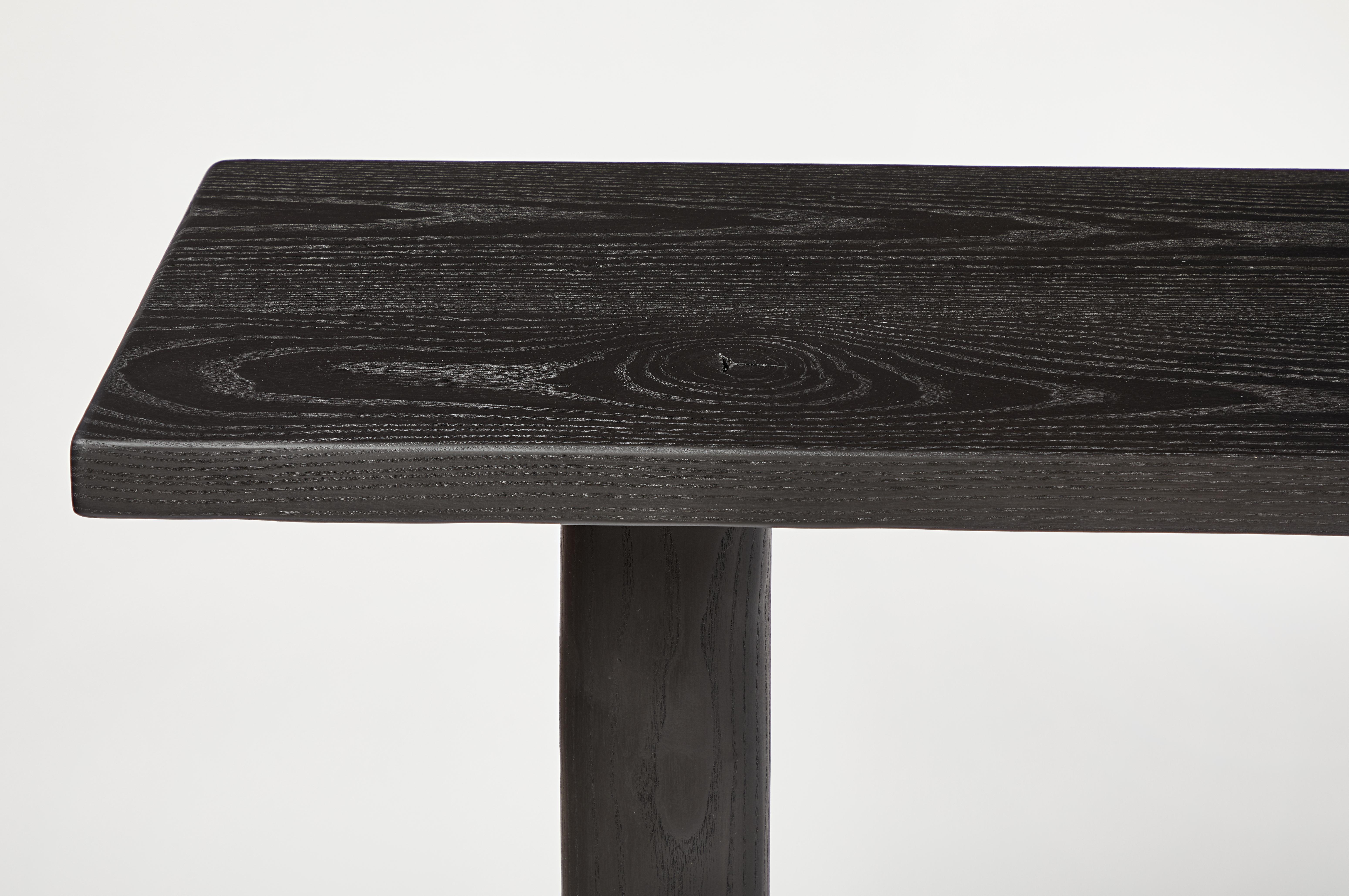 American Organic Hand Carved Blackened Ash Entry Table by Casey McCafferty For Sale