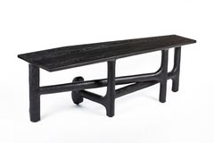 Organic Hand Carved Ebonized Ash Desk by Casey McCafferty