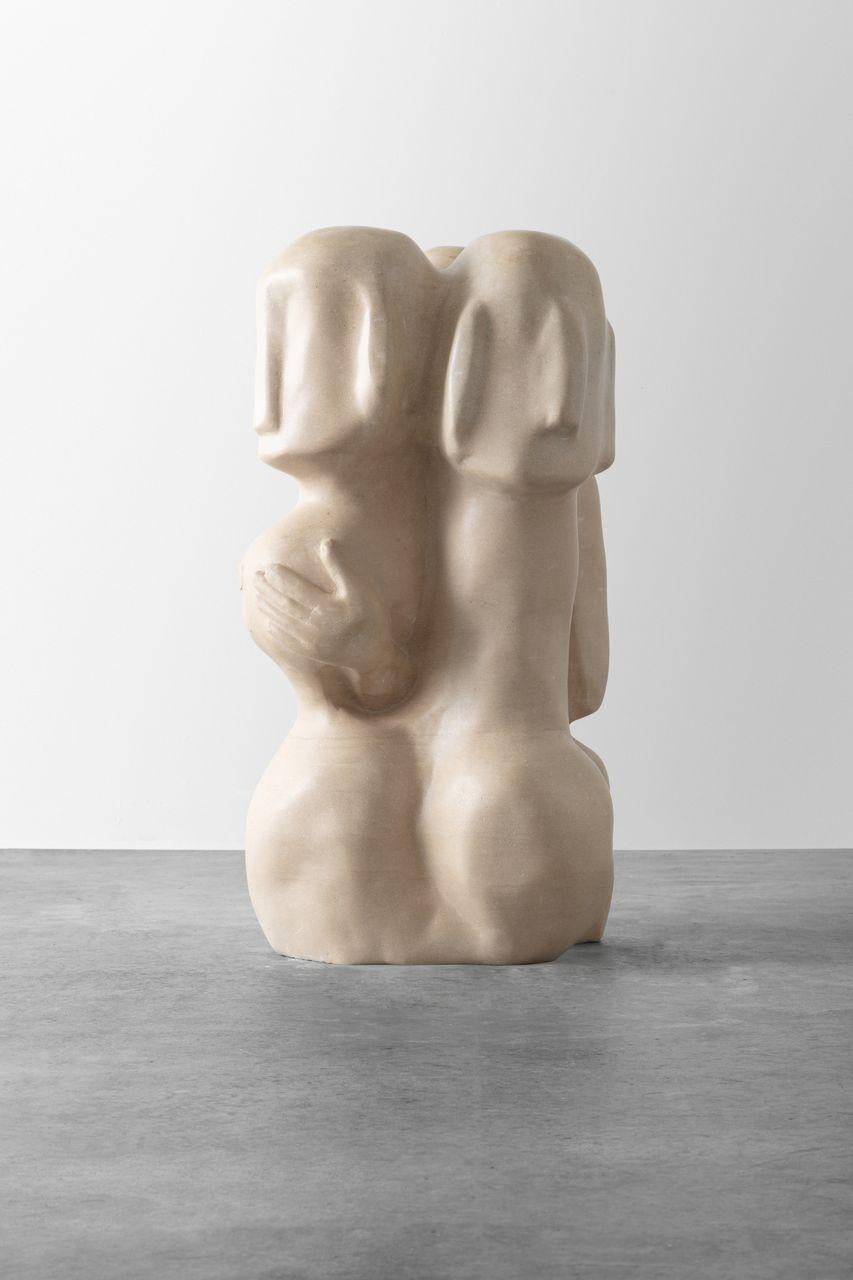 Contemporary Organic Hand Carved Limestone Sculpture by Casey McCafferty For Sale