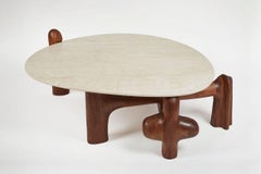 Organic Hand Carved Walnut Coffee Table by Casey McCafferty