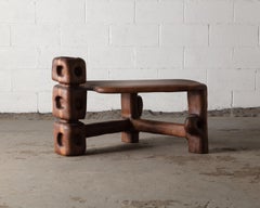 Organic Hand Carved Walnut Coffee Table by Casey McCafferty