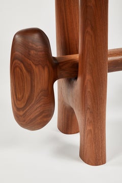 Organic Hand Carved Walnut Entry Table by Casey McCafferty