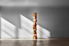 Organic Harmony: Modern Wood Totem Still Stand No77 by NONO, Escalona Design