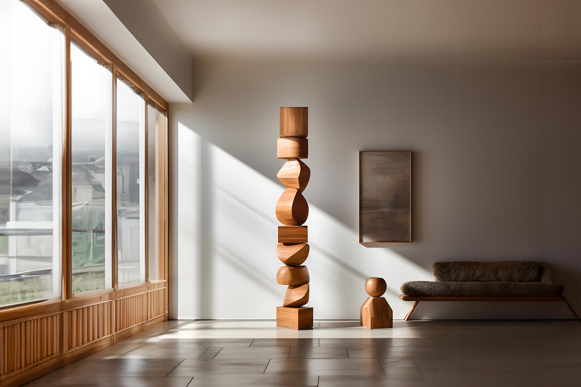 Mid-Century moderno Armonia organica: Totem moderno in Wood Still Stand No77 di NONO, Escalona Design in vendita