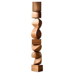 Organic Harmony: Modern Wood Totem Still Stand No77 by NONO, Escalona Design
