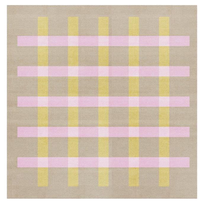 Organic Jute Rugs, Pink & Ylw Stripes For Sale