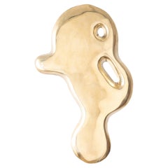 Organic Large Drip Mirror in Casted Polished Brass