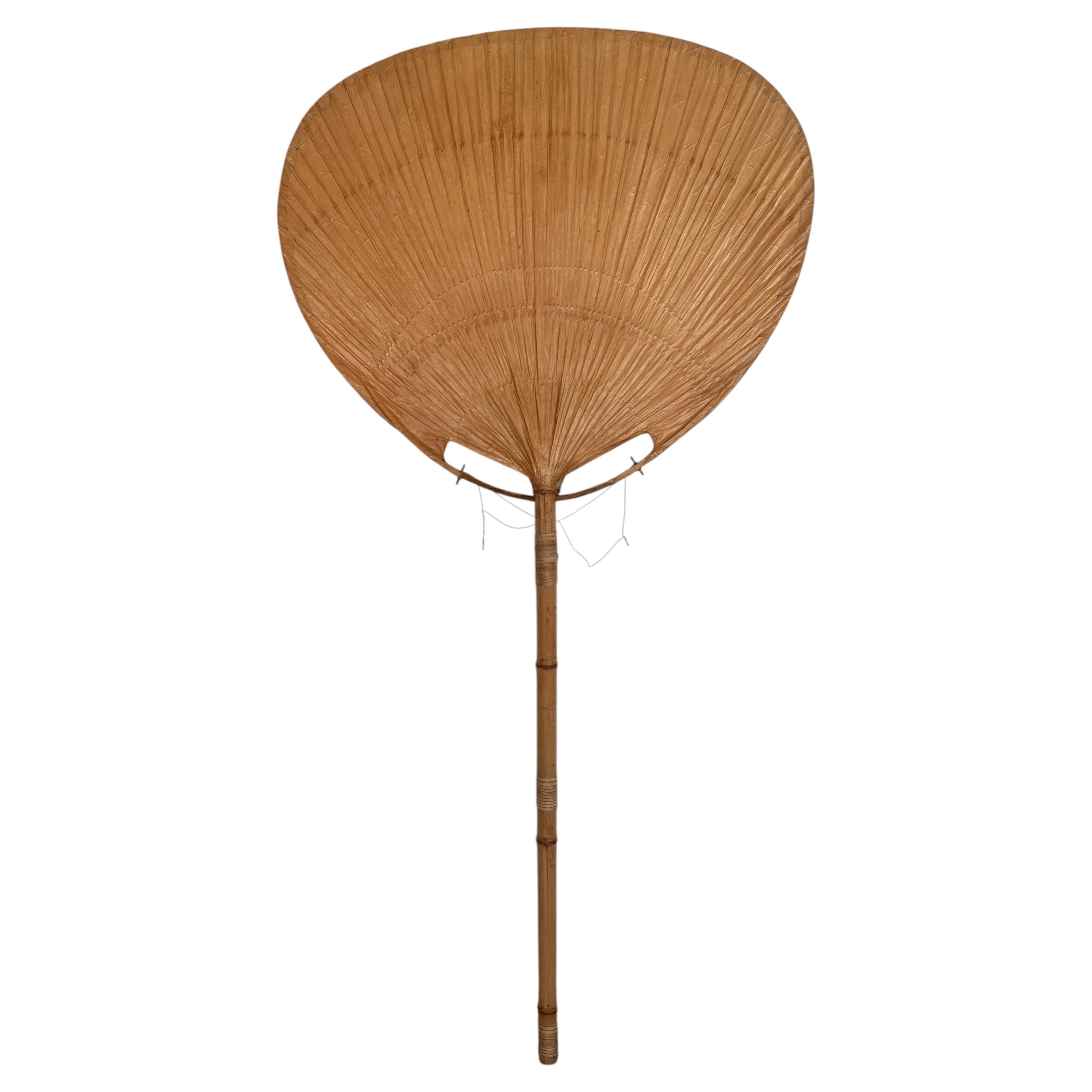 Pre-owned M Design Organic Large Floor Lamp "uchiwa I" By Ingo Maurer, 1974 In Brown