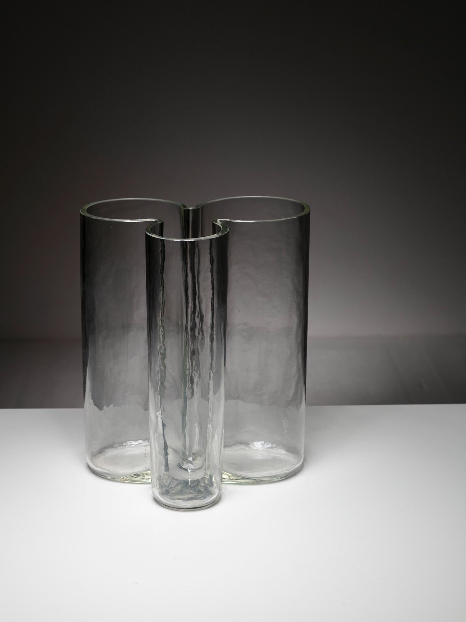Große organische Vase aus Murano-Glas von Alfredo Barbini für Barbini, Italien, 1970er Jahre im Zustand „Gut“ im Angebot in Milan, IT